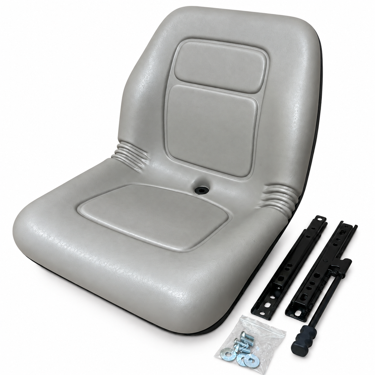 AQS180 Grey Mid Back Vinyl Seat Ride On Mower Garden Tractor UTV Quad
