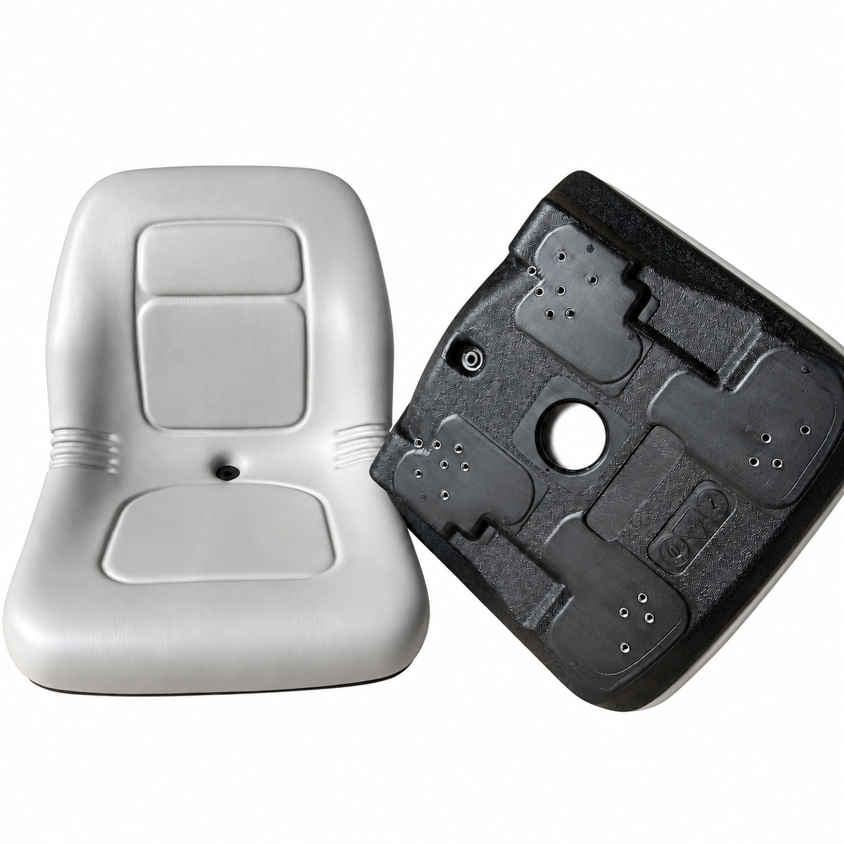 AQS180 Grey Mid Back Vinyl Seat Ride On Mower Garden Tractor UTV Quad